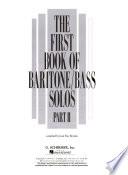 The First Book of Baritone/bass Solos