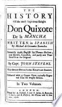 The History of the Most Ingenious Knight Don Quixote de la Mancha,1