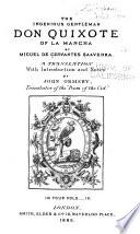 The Ingenious Gentleman Don Quixote of La Mancha