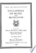 The International Cyclopedia of Music and Musicians