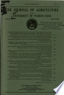 The Journal of Agriculture of the University of Puerto Rico