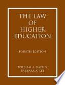 The Law of Higher Education, 2 Volumes