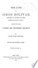 The life of Simon Bolivar