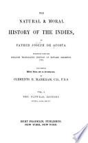 The Natural & Moral History of the Indies