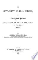 The Settlement of Real Estates
