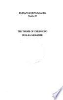 The Theme of Childhood in Elsa Morante