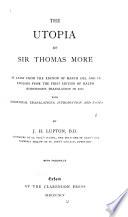 The Utopia of Sir Thomas More