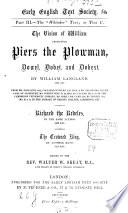 The Vision of William Concerning Piers the Plowman