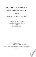 The Yale Edition of Horace Walpole's Correspondence