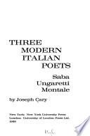 Three Modern Italian Poets