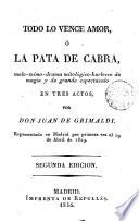 Todo lo vence el amor, ó, La pata de cabra
