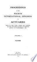 Transactions of the International Congress of Actuaries