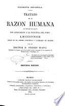 Tratado de la razon humana en estado de salud