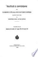 Trattati e convenzioni tra il Regno d'Italia e gli altri stati