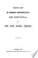 Treinta años de gobierno representativo en España
