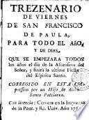 Trezenario de viernes de San Francisco de Paula