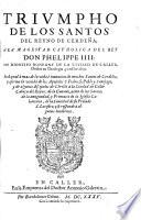 Triumpho de los Santos del Reyno de Cerdena etc