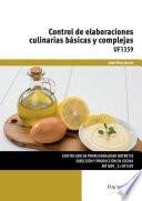UF1359 - Control de elaboraciones culinarias básicas y complejas