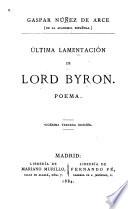 Última lamentación de Lord Byron