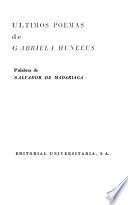 Ultimos poemas de Gabriela Huneeus
