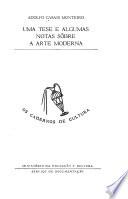 Uma tese e algumas notas sôbre a arte moderna