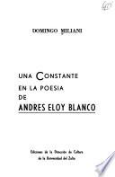 Una constante en la poesía de Andrés Eloy Blanco