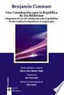 Una constitucin para la repblica de los modernos / A constitution for the republic of modern
