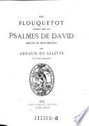 Ung flouquetot coelhut hens los psalmes de David, metutz en rima Bernesa en l'aneia 1583
