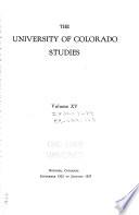 University of Colorado Studies