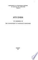 University of Wisconsin Studies in Language and Literature