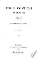 Usi e costumi abruzzesi