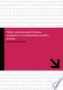 Validez constitucional del aborto terapéutico en el ordenamiento jurídico peruano