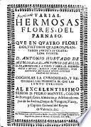 Varias, hermosas flores, del parnaso