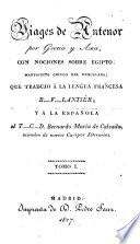 Viages de Antenor po Grecia y Asia con nociones sobre Egipto, 1