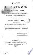 Viages de Antenor por Grecia y Asia con nociones sobre Egipto, 2