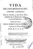 Vida del Papa Benedicto XIV, Próspero Lambertini