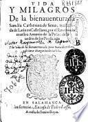 Vida y milagros de la bienauenturada Sancta Catherina de Sena