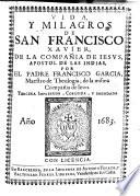 Vida y milagros de San Francisco Xavier