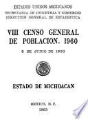 VIII Censo General de Población 1960. 8 de junio de 1960. Estado de Michoacán