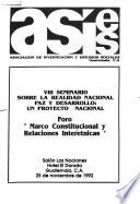VIII Seminario sobre la Realidad Nacional