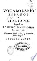 Vocabolario español e italiano