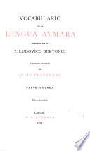Vocabulario de la lengua aymara
