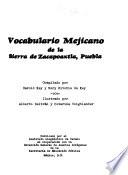 Vocabulario mejicano de la Sierra de Zacapoaxtla, Puebla