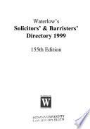 Waterlow's ... Solicitors' and Barristers' Directory