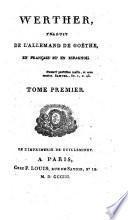 Werther. - Paris, F. Louis 1803