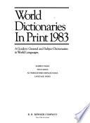 World Dictionaries in Print