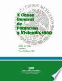 X Censo General de Población y Vivienda, 1980. Estado de Hidalgo. Volumen I, tomo 13
